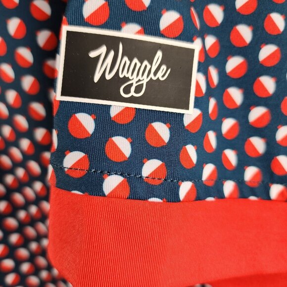 Waggle Shirt Mens XL Multi Geometric S/S Golf Polo USA - Picture 6 of 6